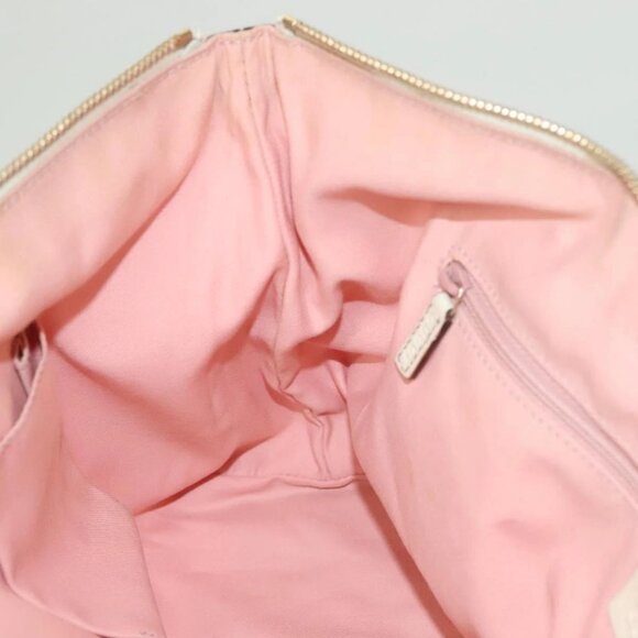 GUCCI GG Canvas Hand Bag Gold Pink 141470 Auth 127877 - Picture 13 of 16